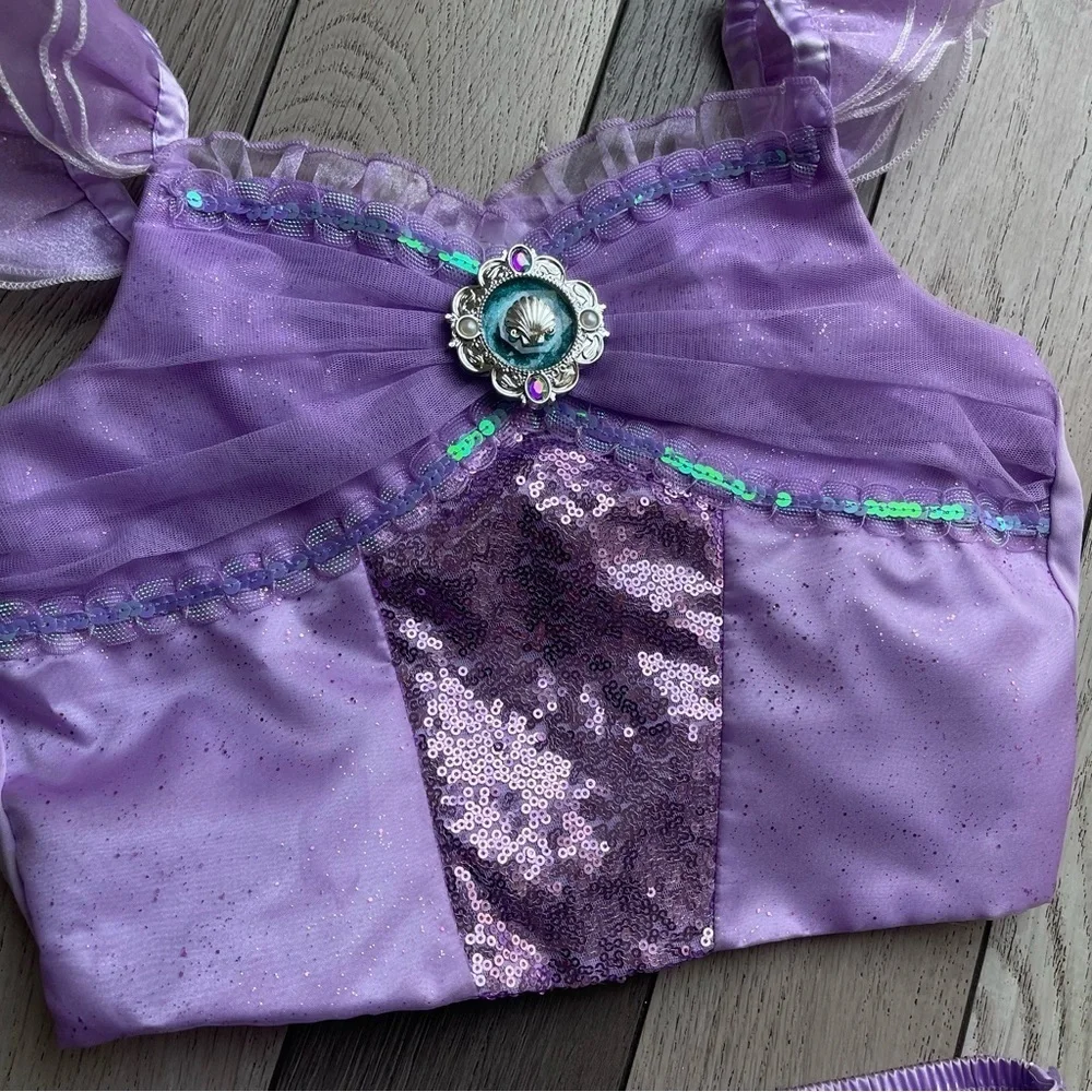 Mermaid Princess Disney Store Kids Costume - Purple and Green